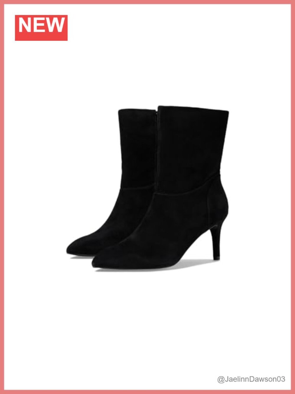 Rockport Chalina Bootie Heeled Ankle Boot Suede Stiletto Zip